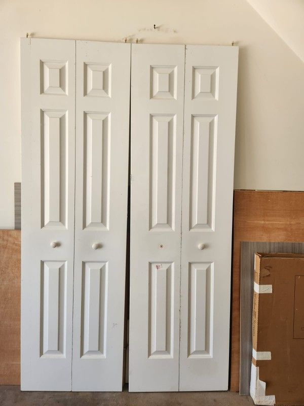 6 Panel Bifold Closet Doors 2 Pcs