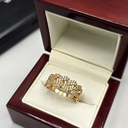 Solid 14kt Gold Cuban Link Ring Anillo Cubano De Oro Solido 14kt