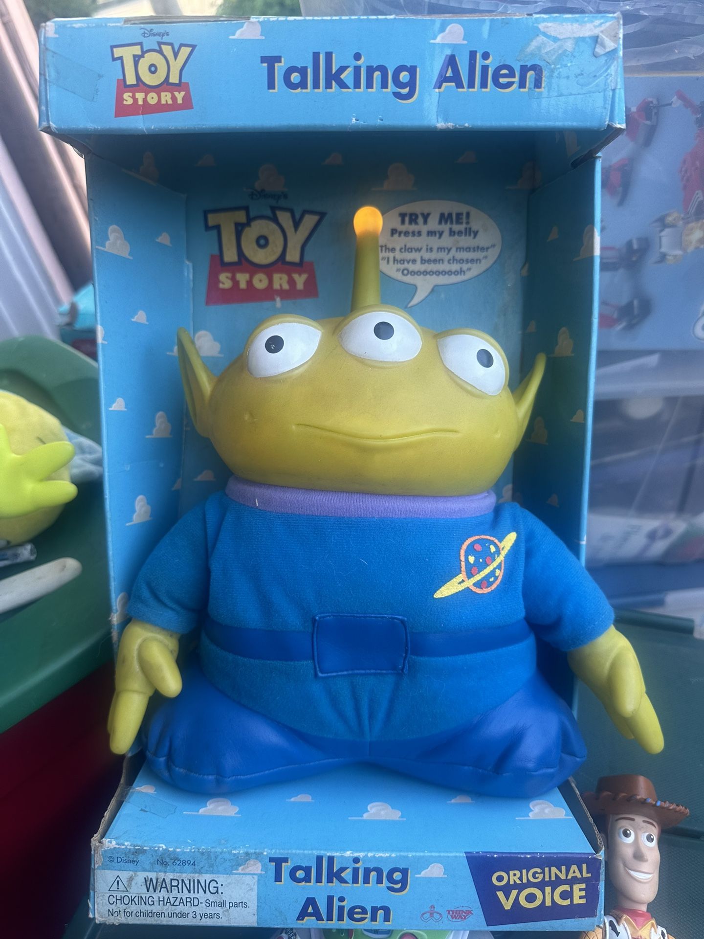 1995 Disney Toy Story Thinkway Toys Talking Alien - NIB - Working