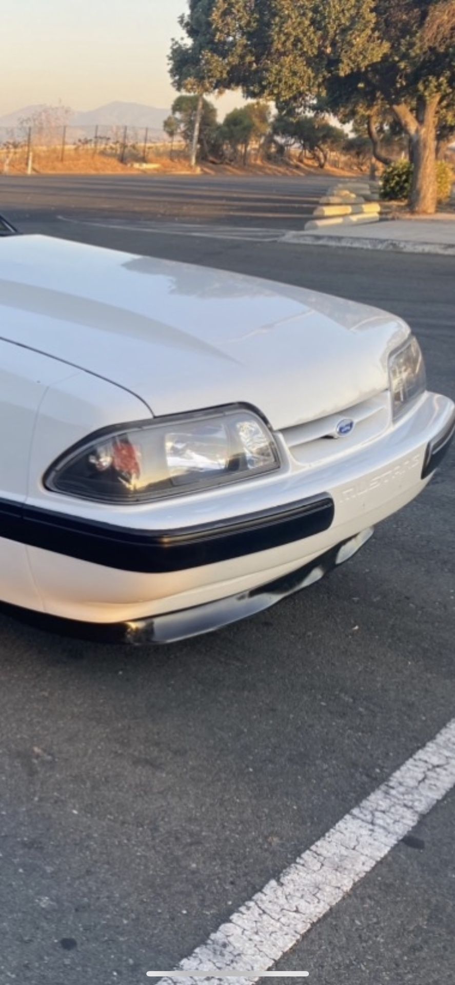 87-93 Mustang Black One Piece Headlights