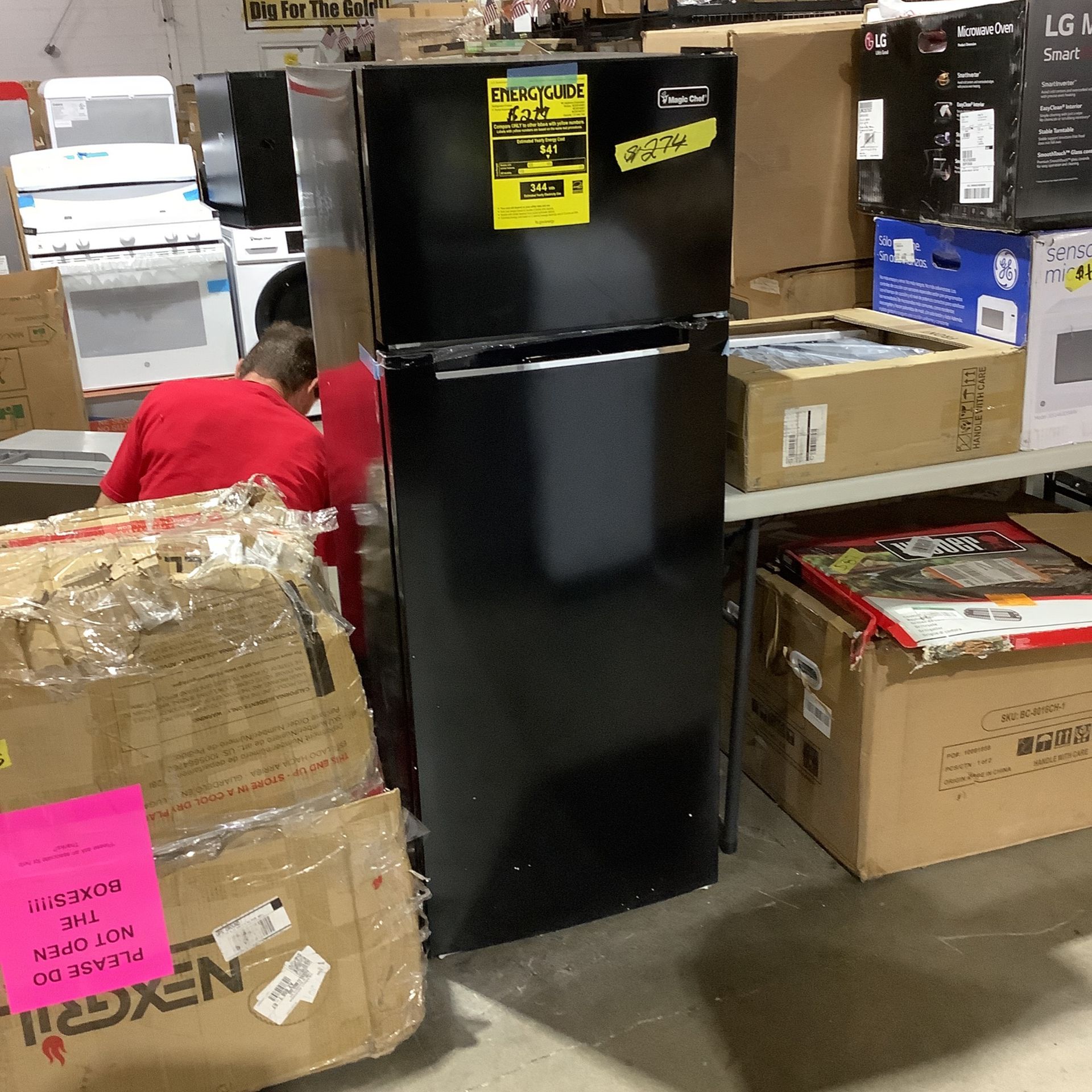 Magic Chef 7.3 cu. ft. 2-Door Mini Fridge in Black with Freezer