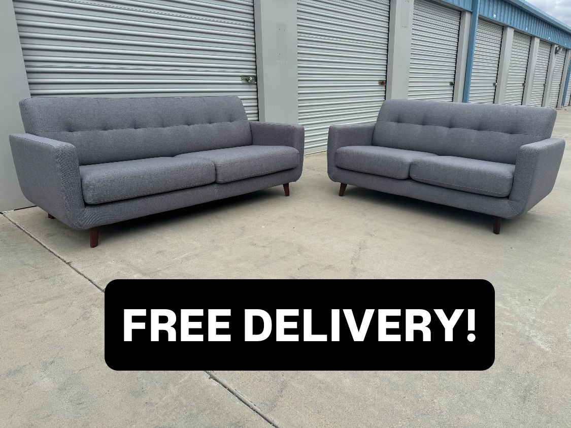 FREE DELIVERY || Living Spaces Modern Sofa/Loveseat Set
