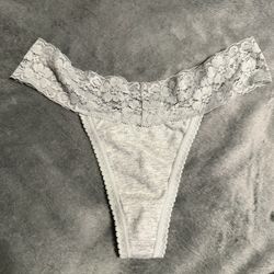 Grey Thong Panties