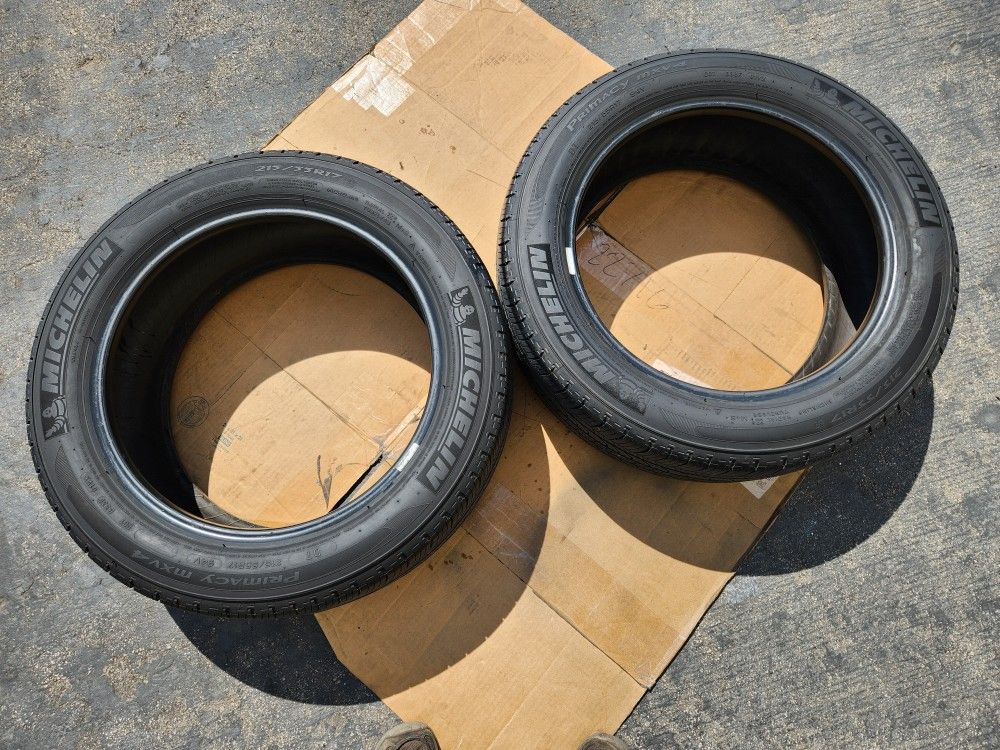 2 Michelin Primacy MXV4 tires 215/55/17 Toyota Camry Avalon Honda Accord Nissan Altima 17in