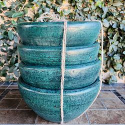 Set of 4 Bowl Pot Planters