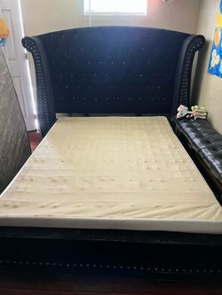 Queen size bed frame with mattress
