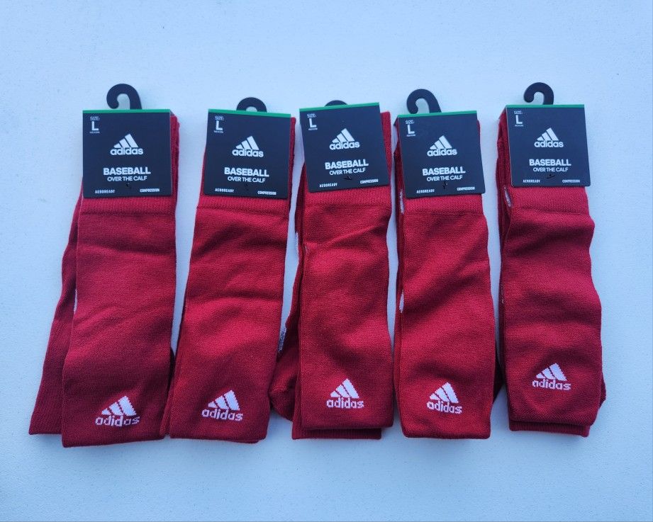 adidas Aeroready Compression Baseball Over The Calf Red Sock 5 Pairs
Size LArge (size 9-13 in mens)
Brand new with tag
Ship the same business day