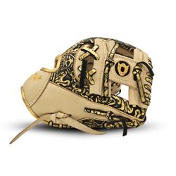 11.50″ Double Welting I Web Floral Black-Gold, Tan Glove

