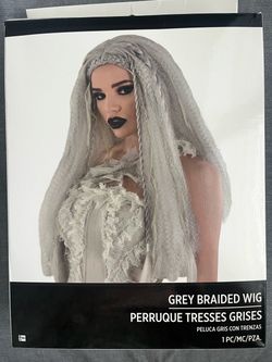 Grey Braided Wig - Halloween 🎃