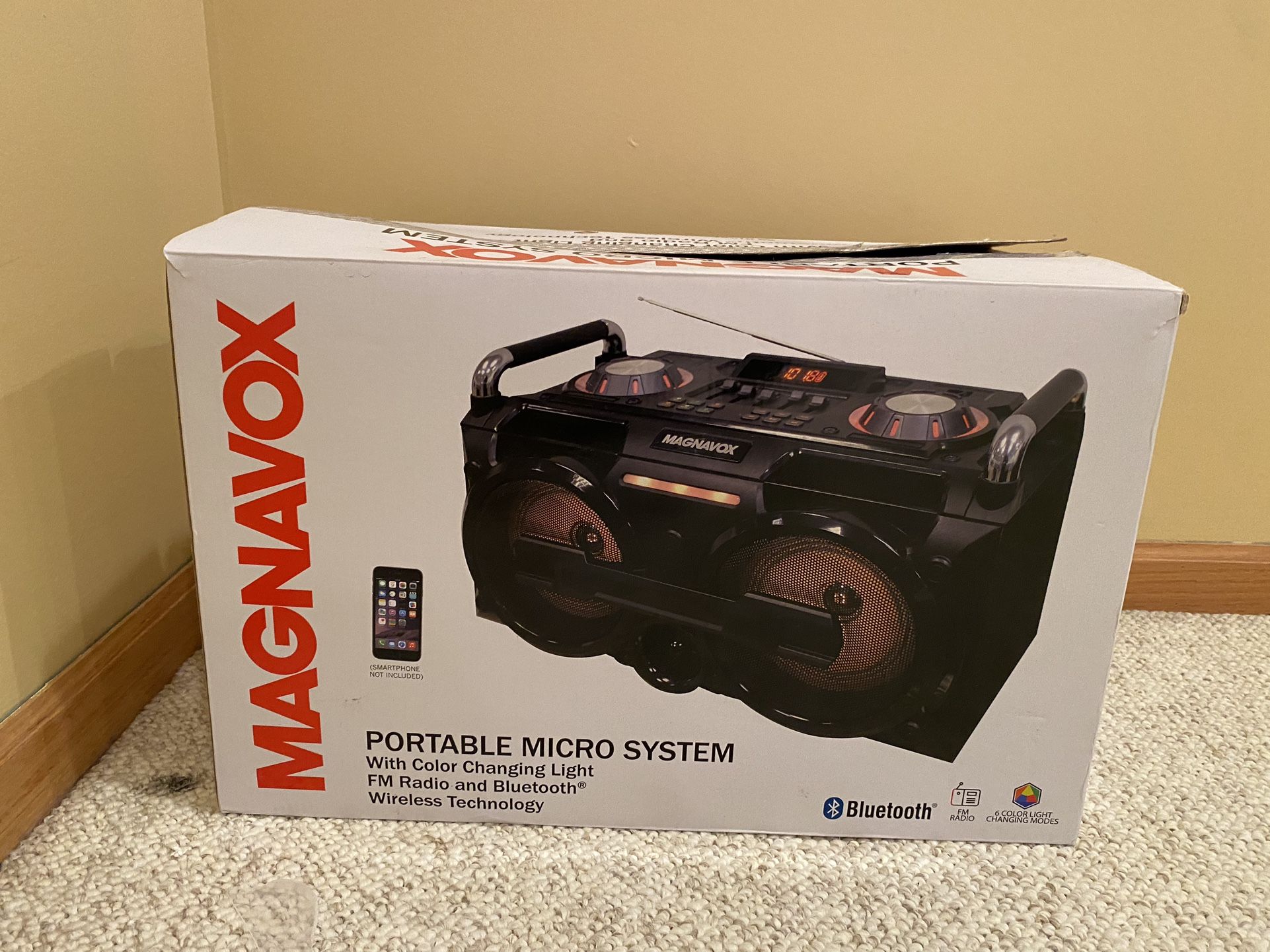 Magnavox Portable Micro System with Color Light