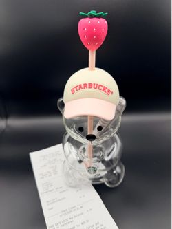 Starbucks Bearista Pink Hat Bear Tumbler 2026 Release New In Hand 100% Authentic