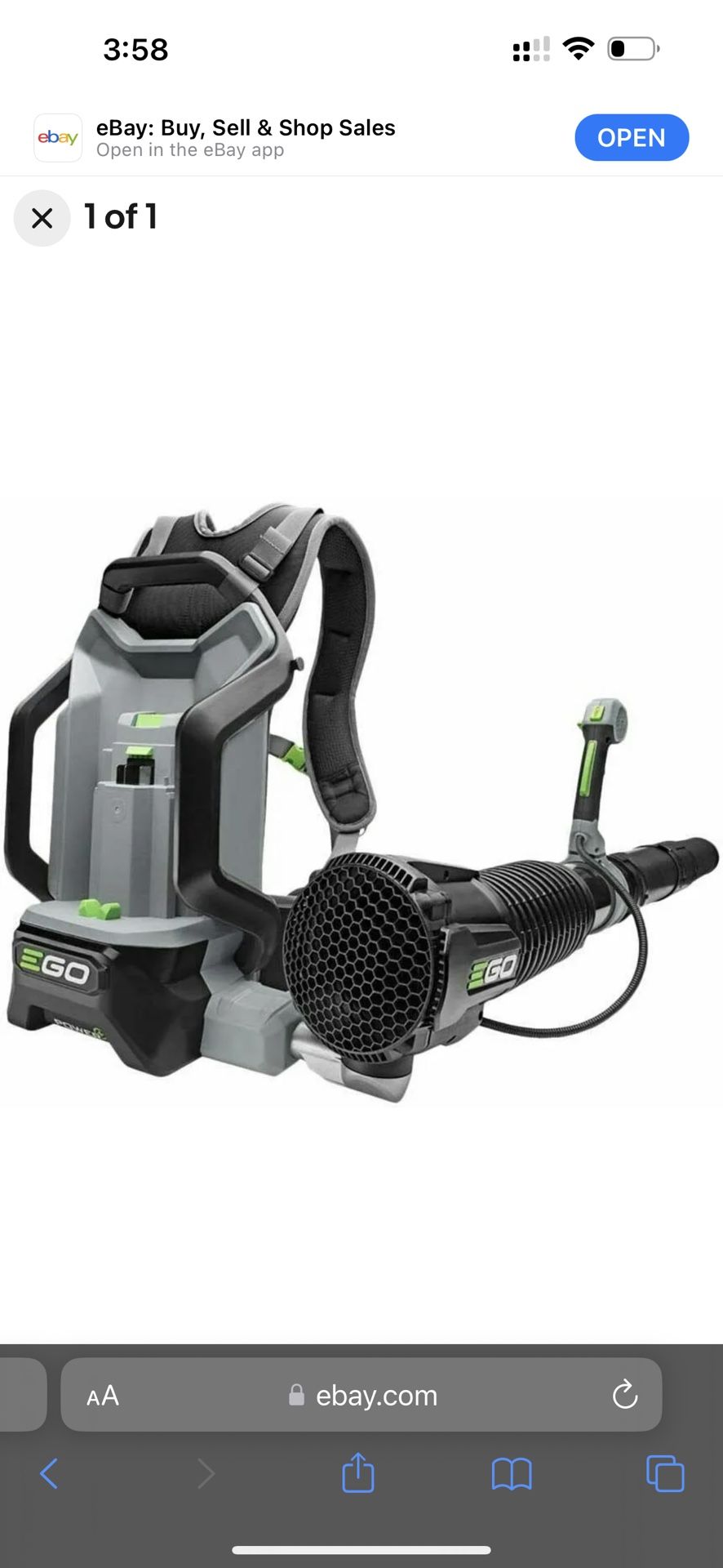 Ego Backpack Blower Tool Only for Sale in Ceres, CA OfferUp