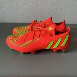 Adidas Predator Edge.1 SG Soccer Cleats Solar Red Orange GW1010 Men's Size 10