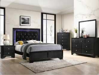 Brand new elegant LED Queen Micah bedroom set