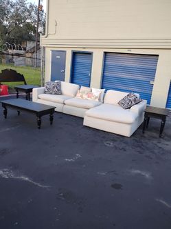 Sectional sofa couch coffee table