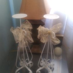 Tall Metal Candle Holders 15" Inch