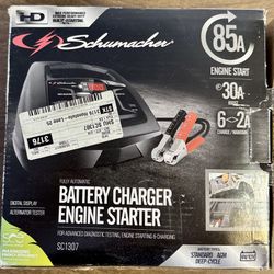 Schumacher Battery Charger 85 Amp,  30 Amp Boost,  6 & 2 Amp Trickle, For Standard, AGM, Deep Cycle Batteries