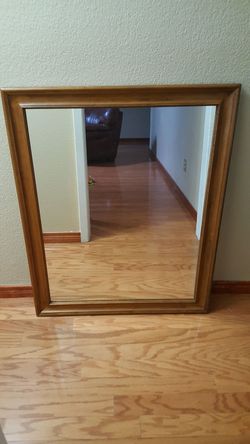 Flawless hardwood frame mirror