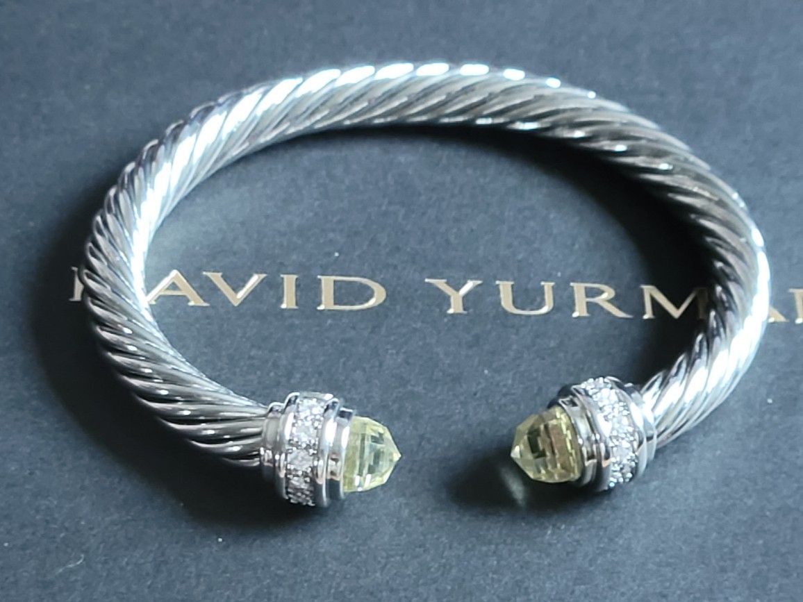 David Yurman - Lemom Topaz Cuff Bracelet > 7mm Thick
