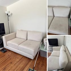 Cream half sofa
