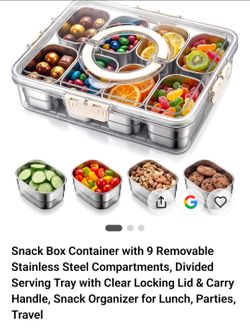 Large Snack Organizer with lid and handle