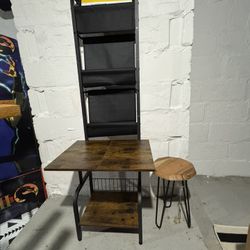 Record Player Shelf Stand & Storage 