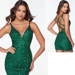 New With Tags Alyce Paris Emerald Green Short Formal Dress & Homecoming Dress $99