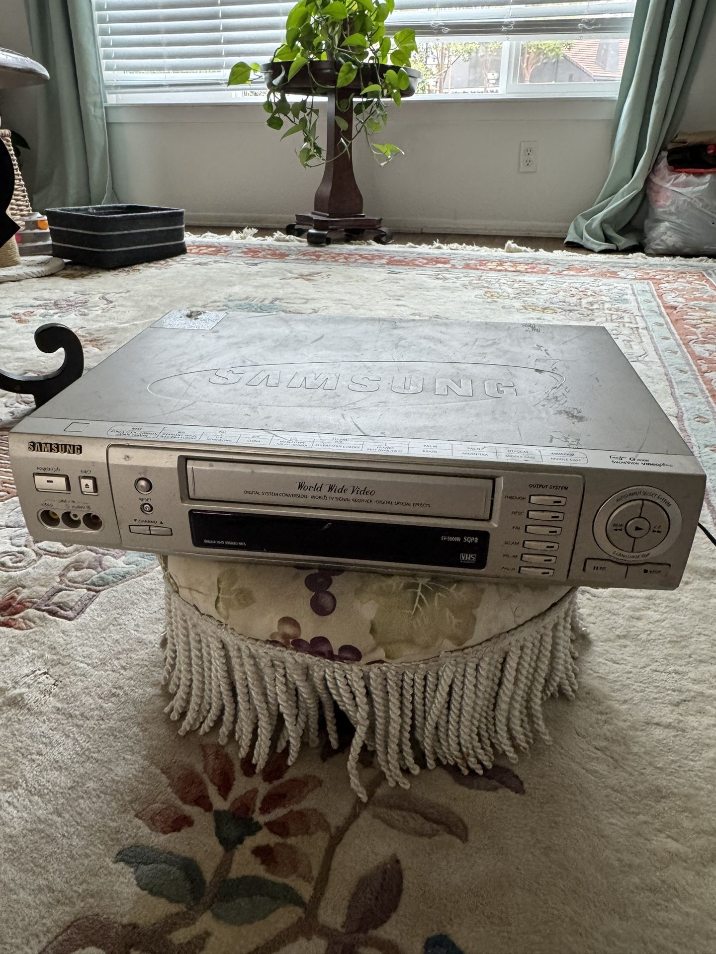 SAMSUNG SV-5000W World-Compatible VCRs Deck VHS Worldwide VCR No Remote