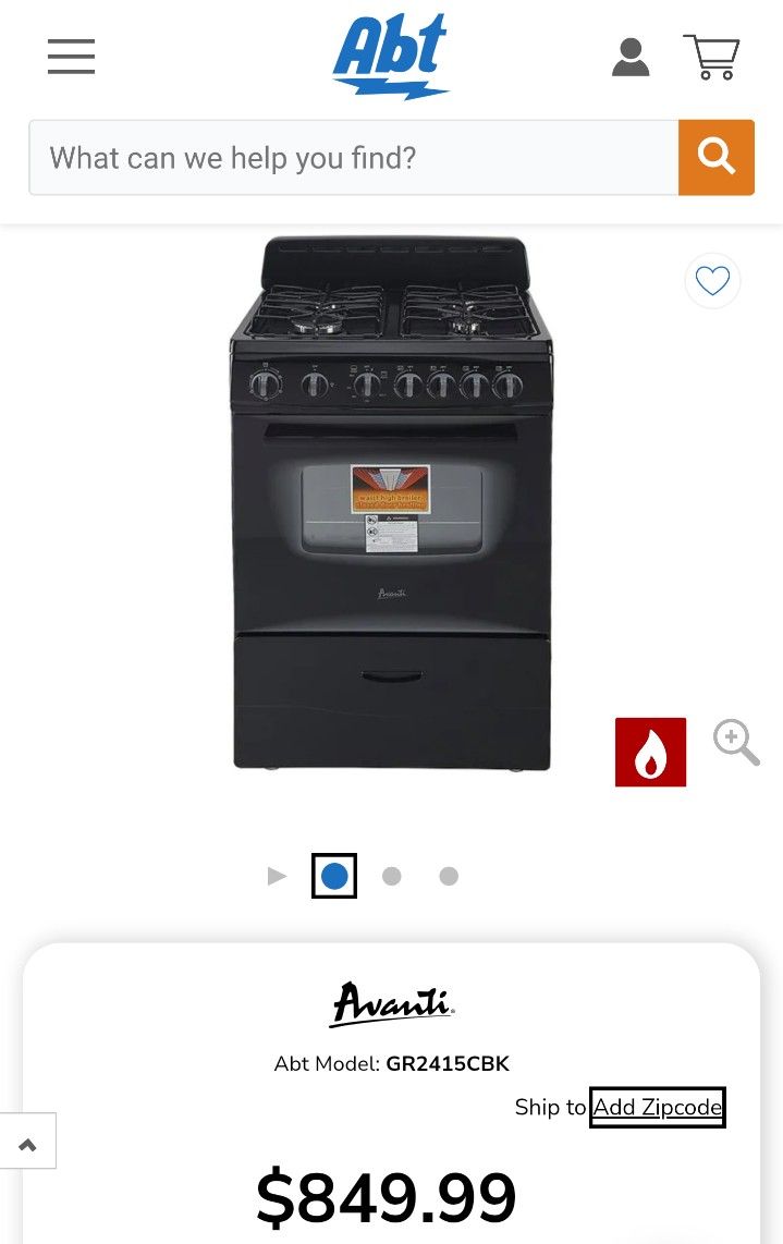 Brand New 24" Gas Range