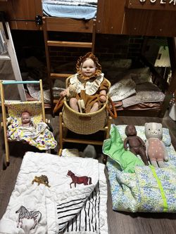 Reborn Newborn Babydolls Baby Dolls With Lovevery 100% Cotton Toddle Sleeping Bag Blanket Wooden Stroller Handmade Rattan Rocking Stand Accessories