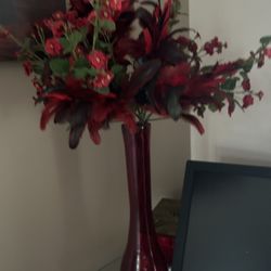 Red Glass Vase