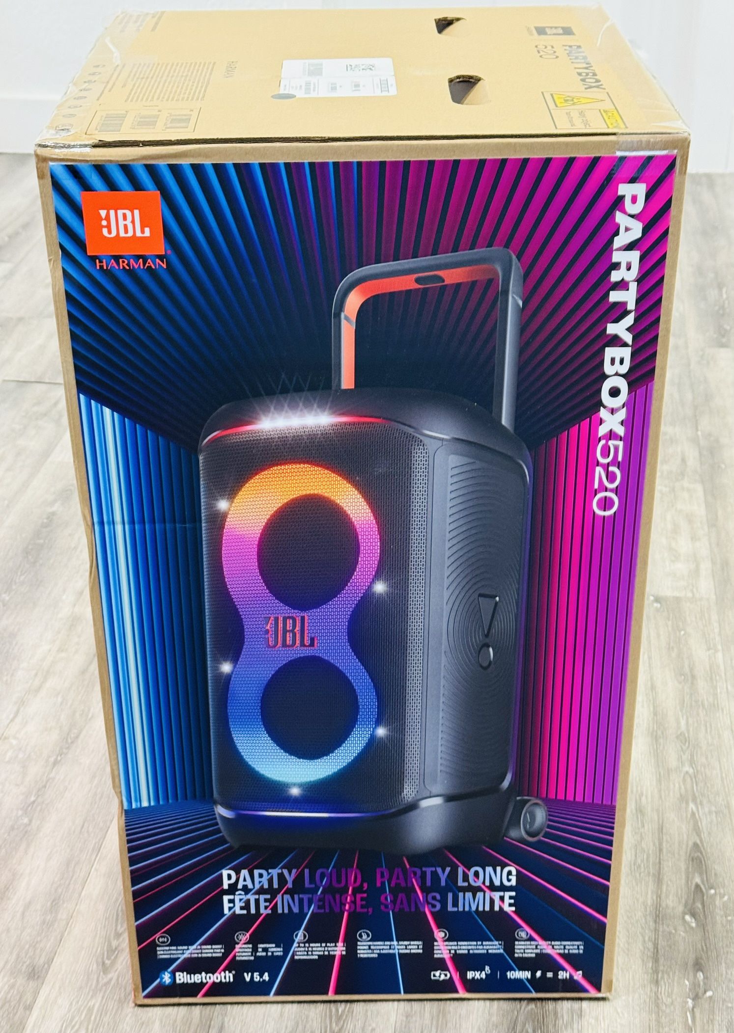 Jbl PARTYBOX 520 speaker Bluetooth Bocinas Parlantes altavoz audio equipos de música