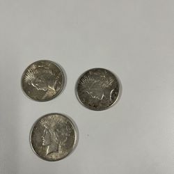 1923 and 1924 Real Silver Peace Dollars