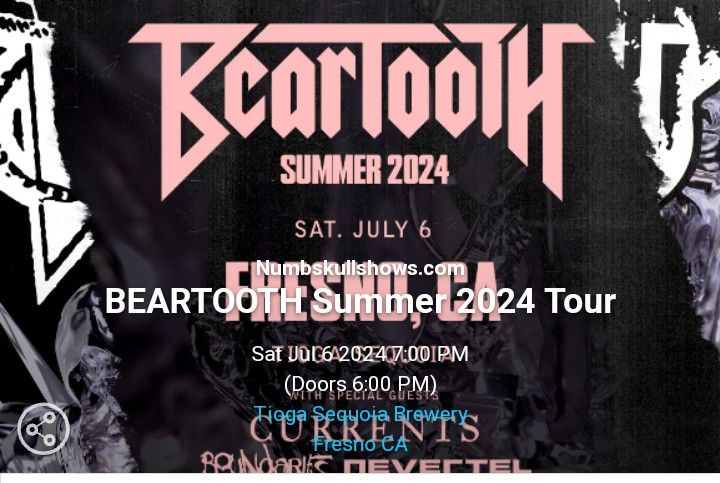 2 Tickets For Beartooth