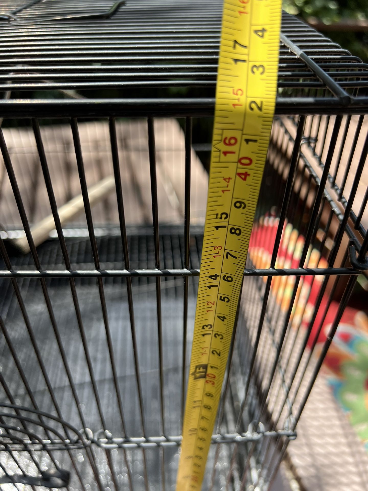 Black Solid Bird Cage Flat Roof
