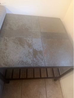 Living room Iron  and Tile Console and Side Table