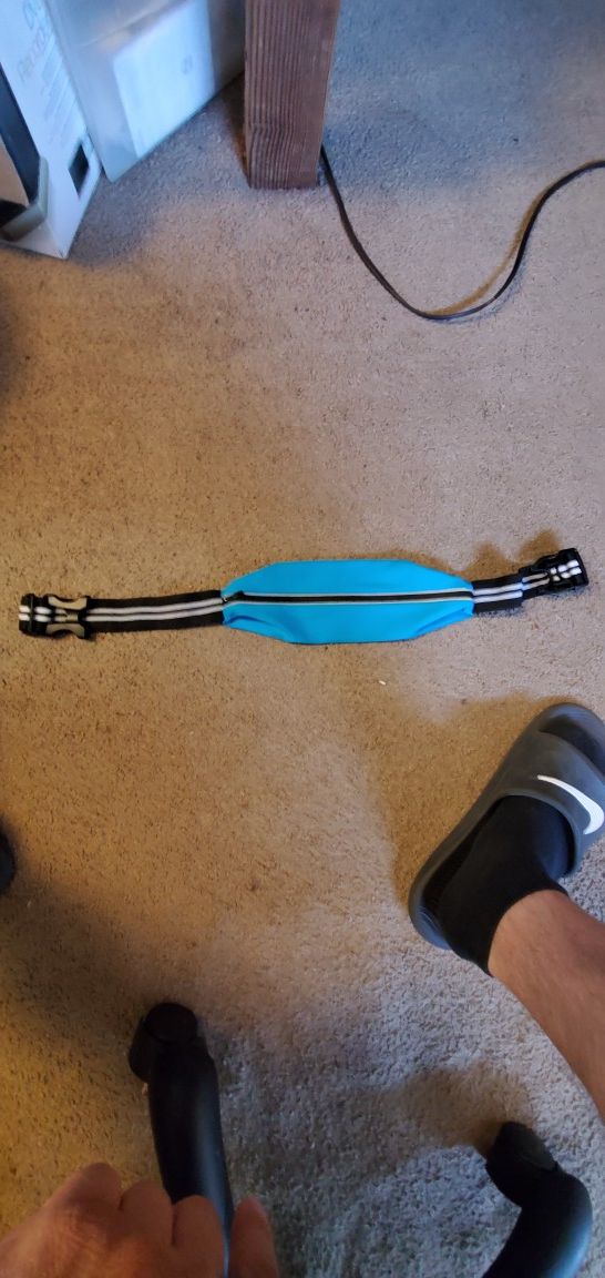 Blue water proof fanny pack