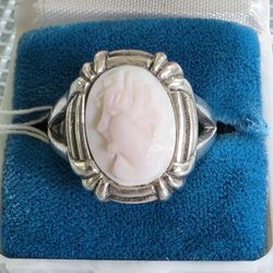 Sterling Silver Cameo Size 10