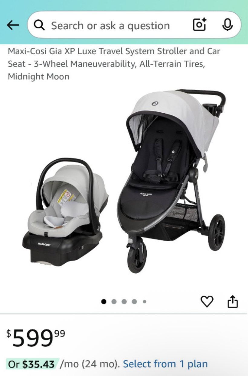 maxi cosi gia xp luxe travel system stroller