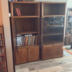 Matching Wood Shelves/Cupboards