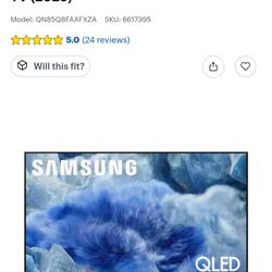 SAMSUNG 85" Q8F SMART TV QLED 4K HDR VISION AI 2025 MODEL NEW OPEN BOX TV FANTASTIC PICTURE QUALITY  GUARANTEED 🖥💯🖥💯
