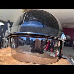 Harley-Davidson Motorcycle Half Helmet with Sun Visor