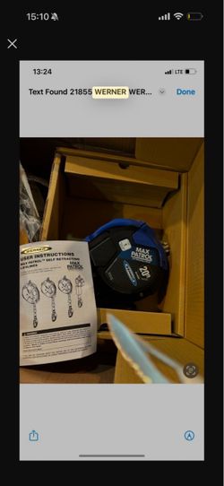 Werner max patrol 20 foot self retracting life line