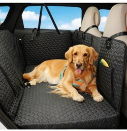 Dog Seat Cover for Back Seat, PU Hard Bottom Back Seat Extender Holds 420 lbs, Upgraded Material Waterproof, Anti Scratch, Safer, Easy to Use and Clea