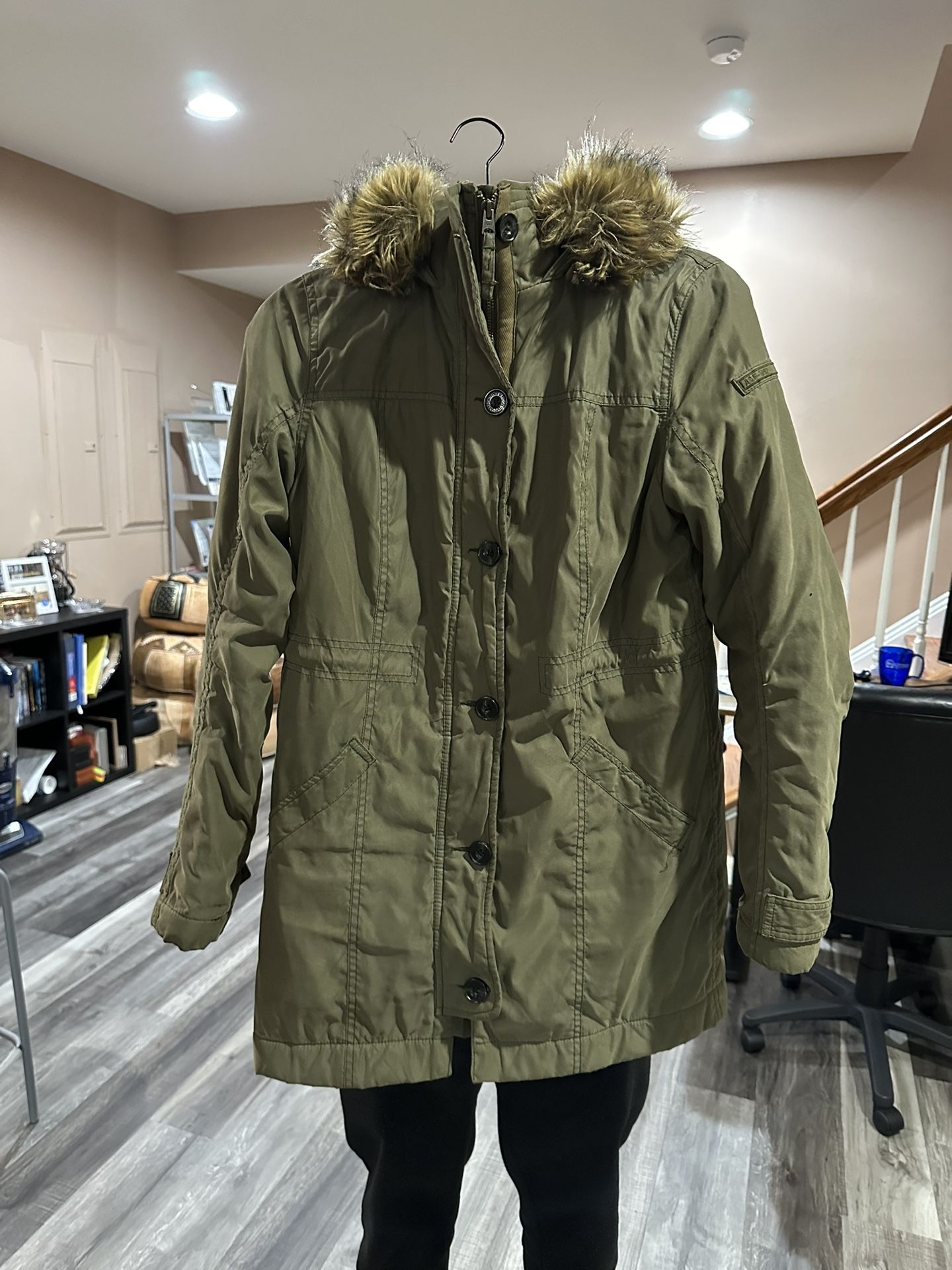 Abercrombie & Fitch Green Parka