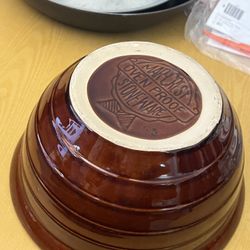 Vintage Marcrest Ovenproof Stoneware Brown Mixing Bowl