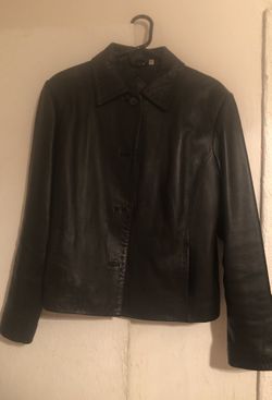 Preston & York Black Point Collar Genuine Lamb Skin jacket