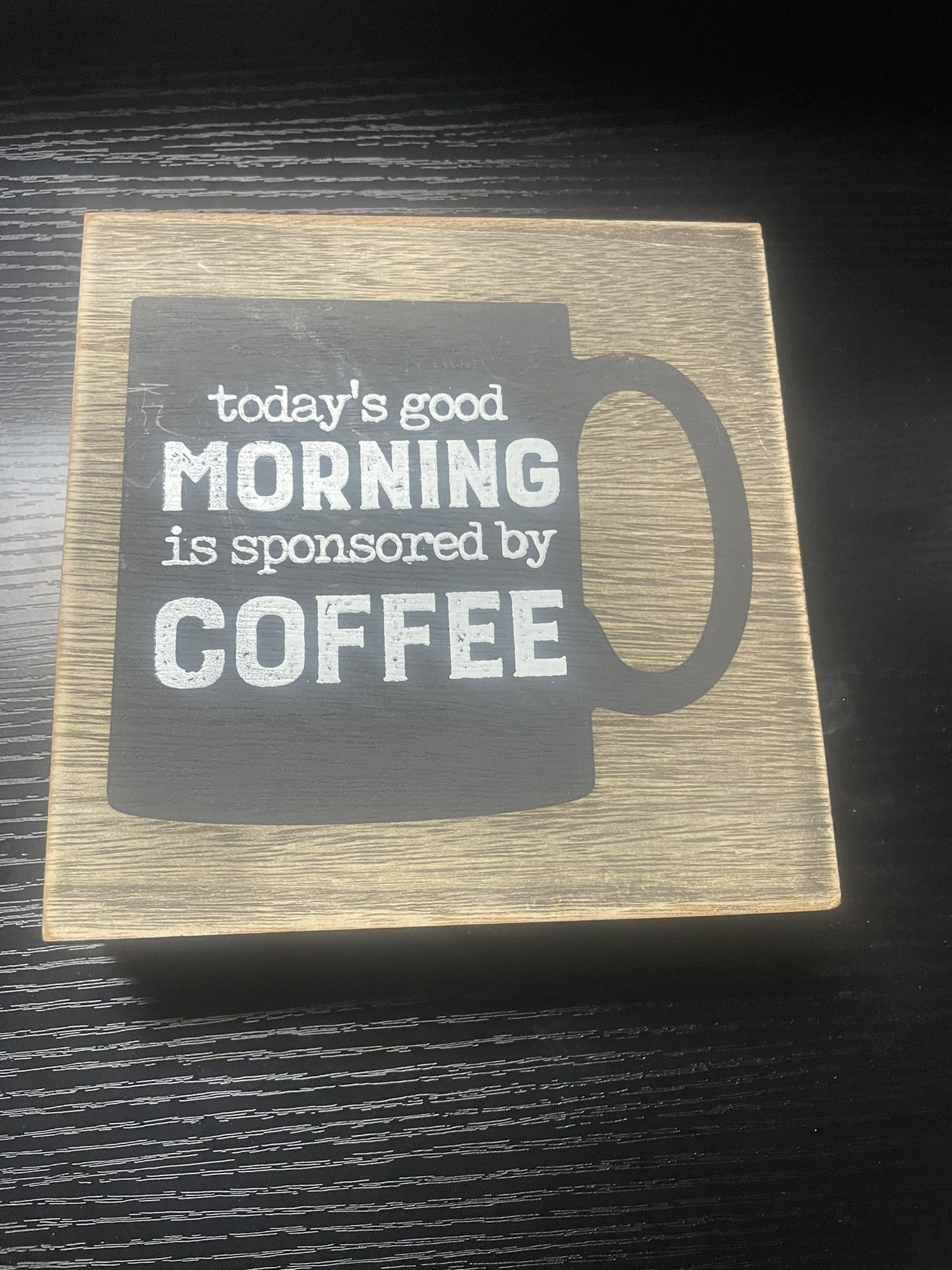 Quirky Wood Coffee Sign - Great Condition 