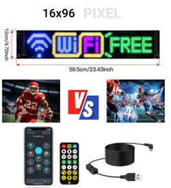 Car led panel programmable app plus remote 🔥