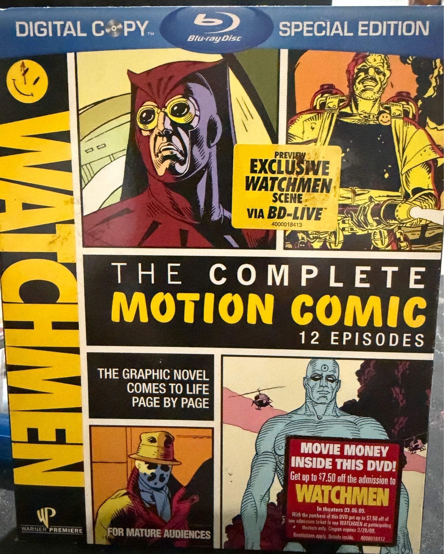 This is a Watchmen: The Complete Motion Comic Special Edition Blu-ray set, released in 2009.